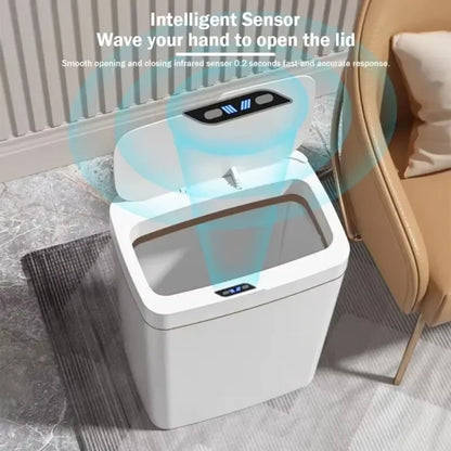 Non-contact narrow smart sensor trash can for smart home ( 15L )